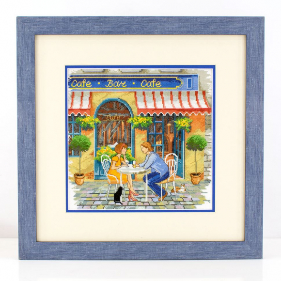132745_Вышитая картина "Уличное кафе"