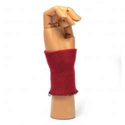 Манжеты 8х10 см 100% ПАН арт.МРЦ-32/2 рапорт 1х1 плетение ластик цв. 541/0 вишня 10 пар