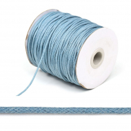 Шнур вощеный 2мм, 100% хлопок цв. 168 св.синий уп.100м