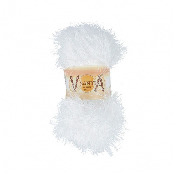 Пряжа VISANTIA TRAFKA SALUT (80% полиэстер, 20% люрекс) 5х200г/90м цв.0067 молочный Пряжа VISANTIA TRAFKA SALUT (80% полиэстер, 20% люрекс) 5х200г/90м цв.0067 молочный