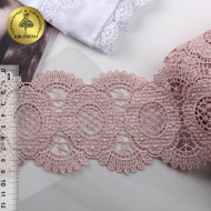 Кружево гипюр KRUZHEVO арт.TR.16GB2007 шир.90мм цв.6 бл.розовый уп.9м
