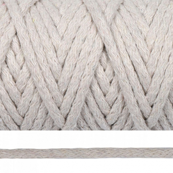 Шнур круглый х/б 05мм цв.2199 кремовый уп.50м