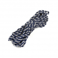 Шнур витой мебельный арт.SHDV252 5мм уп.10м т.синий/серебро