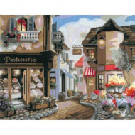 Набор для вышивания мулине НИТЕКС арт.0100 Цветочная улица 45х35 см