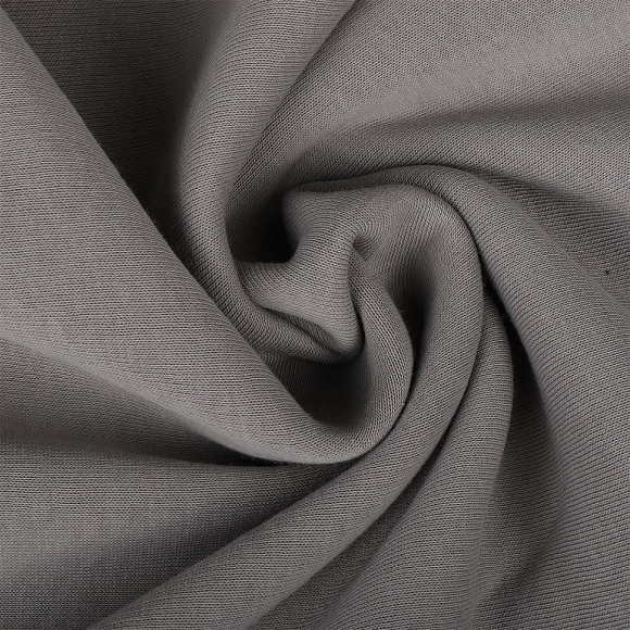 Ткань футер 3х нитка начес однотон. 320г/м?  80% хл  20% полиэстр  шир.185см арт.ШН-300-47 цв.серый рул.30-60 м