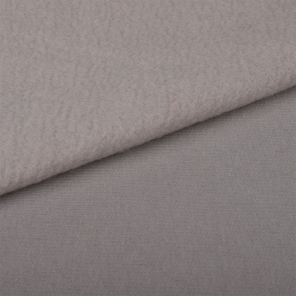 Ткань футер 3х нитка начес однотон. 320г/м?  80% хл  20% полиэстр  шир.185см арт.ШН-300-47 цв.серый рул.30-60 м