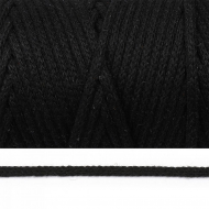 Шнур круглый х/б 04мм цв.черный уп.100м