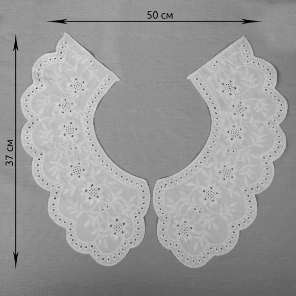 Воротник ажурный KRUZHEVO арт.TBY.13/180 цв.белый уп.1 компл