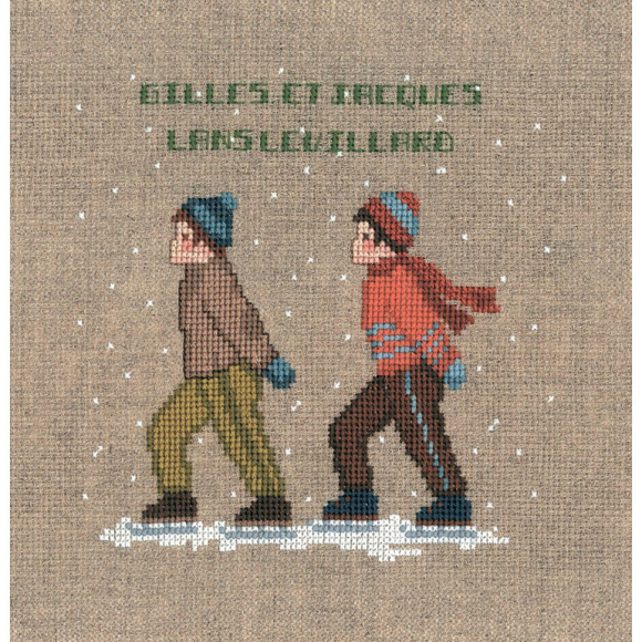 163957_Набор для вышивания:"DEUX PATINEURS" (Два фигуриста) 163957_Набор для вышивания:"DEUX PATINEURS" (Два фигуриста)