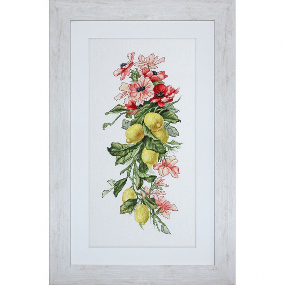 Набор для вышивания LUCA-S арт. B210 Цветы и лимоны 17х39 см Набор для вышивания LUCA-S арт. B210 Цветы и лимоны 17х39 см