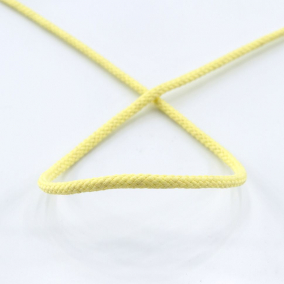 Шнур плетеный SPIRAL ( SAFISA), 4 мм, 25 м, цвет желтый светлый Шнур плетеный SPIRAL ( SAFISA), 4 мм, 25 м, цвет желтый светлый