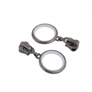 Замок MaxZipper автомат ТР#5 F21 цв.1 белый/черный никель уп.100шт