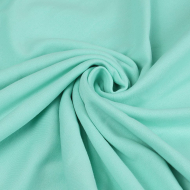 Ткань трикотаж Футер 2х нитка начес с лайкрой 190г опененд 100+100см мята 13-6009 уп.6м