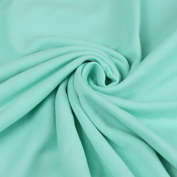 Ткань трикотаж Футер 2х нитка начес с лайкрой 190г опененд 100+100см мята 13-6009 уп.6м Ткань трикотаж Футер 2х нитка начес с лайкрой 190г опененд 100+100см мята 13-6009 уп.6м