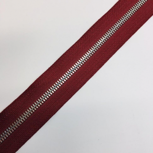 Молния рулонная металл №5СТ никель цв.D073 винный уп.5м