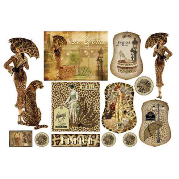 Бумага рисовая "Женщина Леопард"