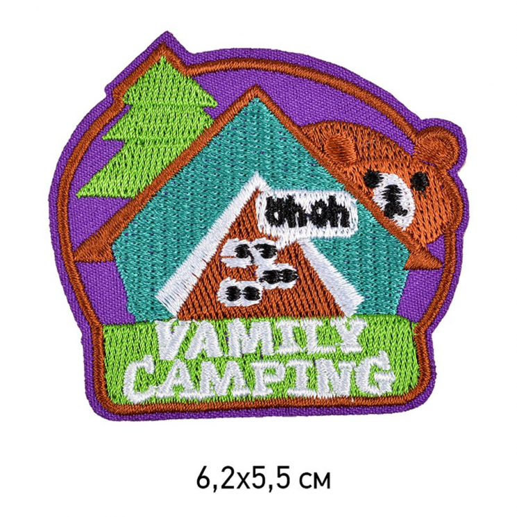Термоаппликации арт.TBY-2216 Family Camping 6,2х5,5см, уп.10шт.