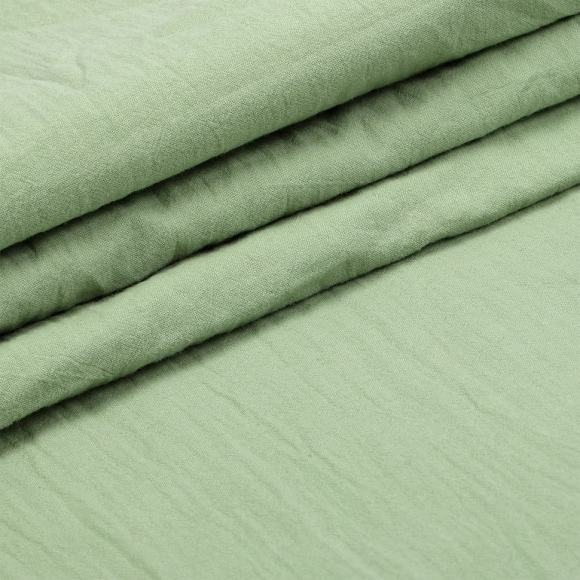 Ткань Хлопок крэш 90 г/м? 100% хлопок шир.150 см арт.TBY.Caw.76 цв.св.зеленый уп.5м