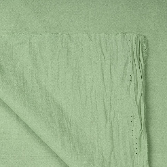 Ткань Хлопок крэш 90 г/м? 100% хлопок шир.150 см арт.TBY.Caw.76 цв.св.зеленый уп.5м
