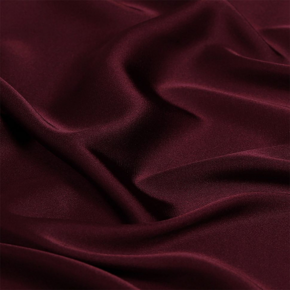 Ткань шелк Армани 90г/м? 97% ПЭ 3% Спандекс шир.150см арт.TBYArm-117 цв.117 бордо (сливовое вино) рул.25м