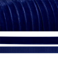 Лента бархатная арт.TBY.LB1052 нейлон шир.10мм цв.т.синий уп.20м