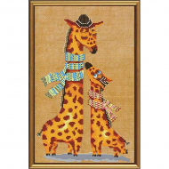 Набор для вышивания бисером НОВА СЛОБОДА арт.ННД4024 Жирафики 19х30 см