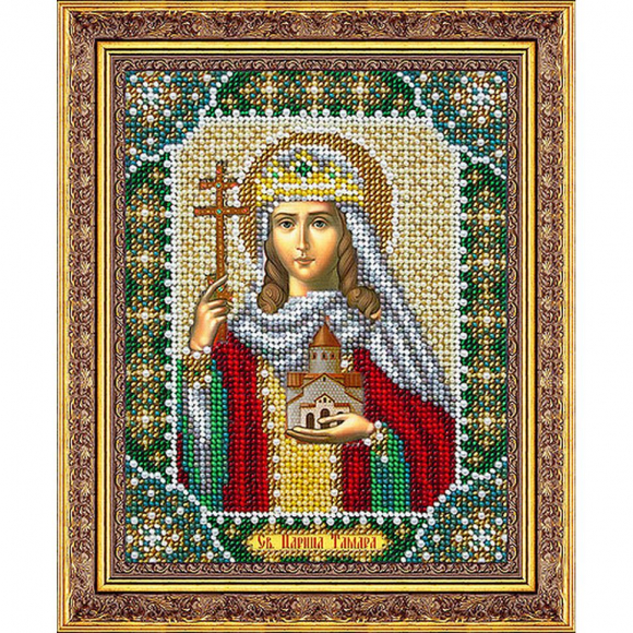 Набор для вышивания бисером ПАУТИНКА арт.Б-726 Святая царица Тамара 14х18 см