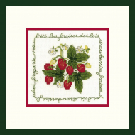 189506_Набор для вышивания "Les Fraises" (Земляника), 10,5 х 10,5 см