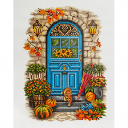 Кристальная мозаика на холсте ФРЕЯ арт.ALVR-233 Осень у порога 35х50 см