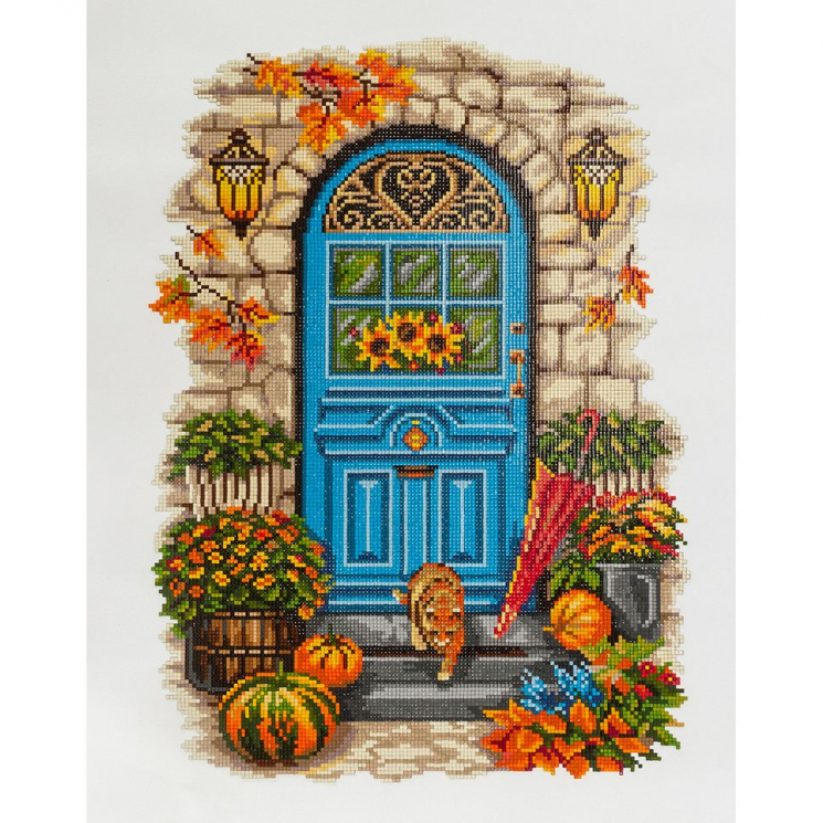 Кристальная мозаика на холсте ФРЕЯ арт.ALVR-233 Осень у порога 35х50 см