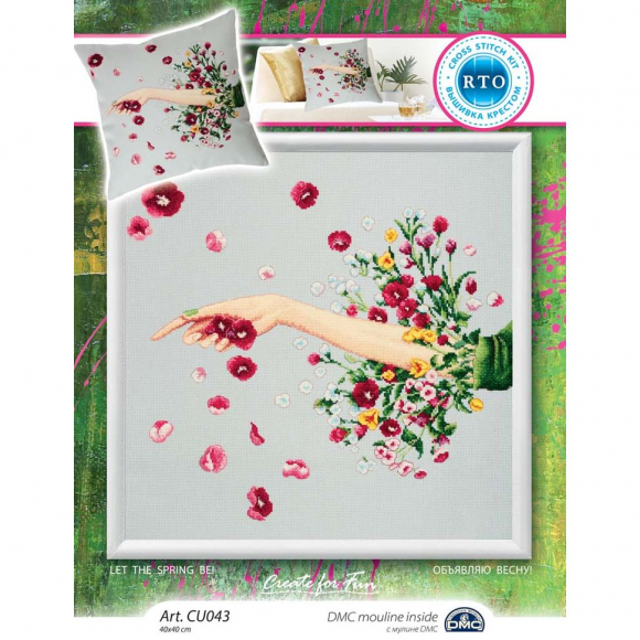 Набор для вышивания РТО арт.CU043 Объявляю весну 40х40 см Набор для вышивания РТО арт.CU043 Объявляю весну 40х40 см