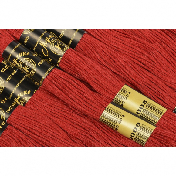 Нитки мулине цв.9008 коричневый 12х10м С-Пб