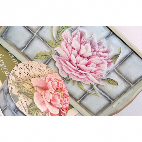 100782_Бумага рисовая "Часы и фея"