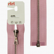 65956_Молния металл, Ni, разъёмная 1 замок, на атласной тесьме, 4 мм, 60 см, цвет 9413, светло-сиреневый