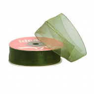 Лента капрон (органза) IDEAL шир.20мм цв.1050 хаки уп.27,4 м