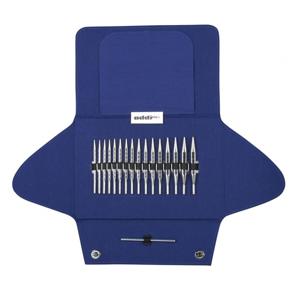 160869_Набор круговых коротких спиц со сменными лесками addiClick Novel LACE Short Tips