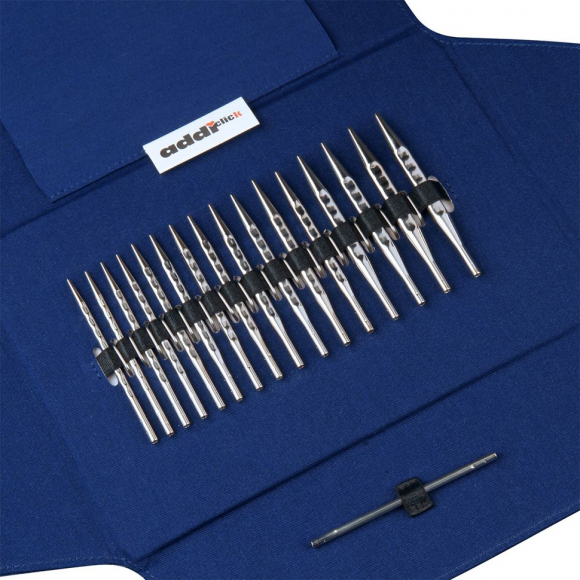 160869_Набор круговых коротких спиц со сменными лесками addiClick Novel LACE Short Tips