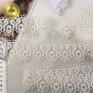 Кружево гипюр KRUZHEVO арт.TR 808 шир.45мм цв.11 молочный уп.9м