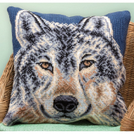 Набор для вышивания PANNA арт. PD-1619 Подушка Волк 40х40 см