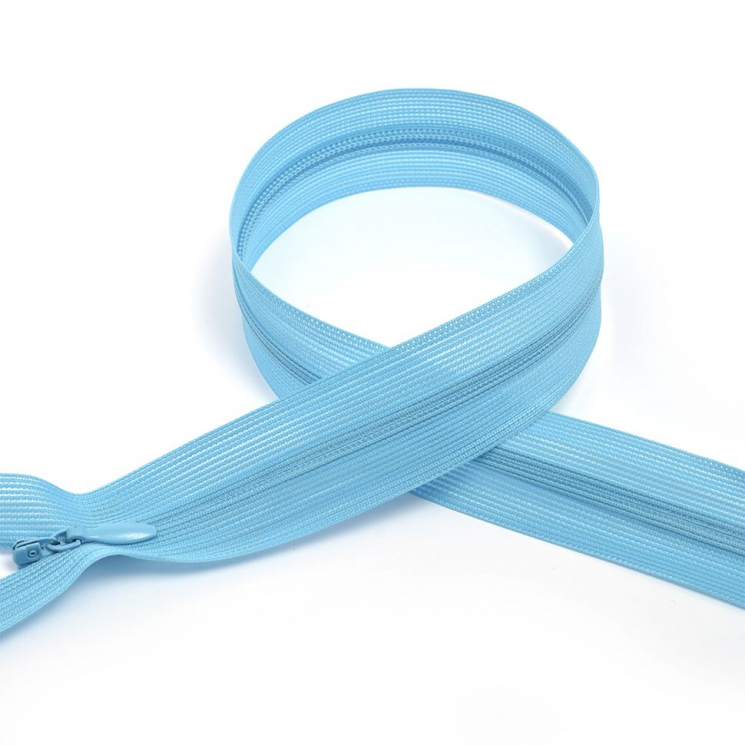 Молния MaxZipper пласт. потайная №3 50см н/р цв.F206 голубой уп.50шт