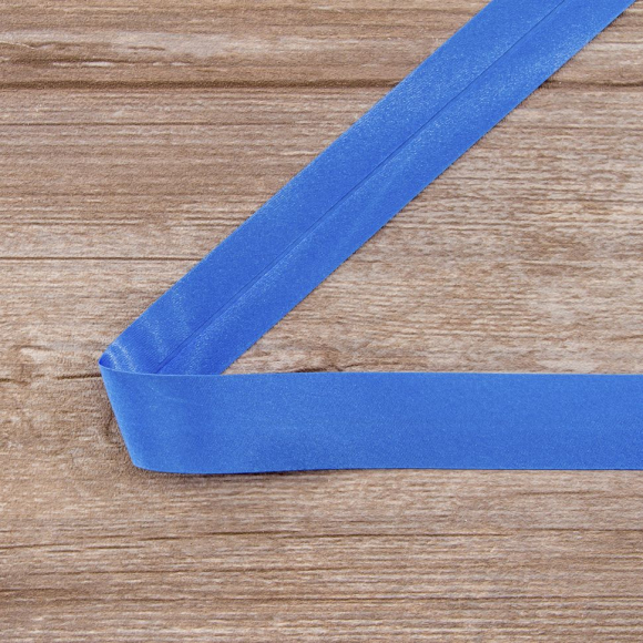 19839_Косая бейка атласная 30 мм, 25 м, цвет 42, темно-голубой