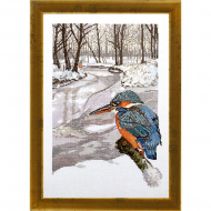 Набор для вышивания PERMIN арт.70-4129 Зимородок 47х34 см Набор для вышивания PERMIN арт.70-4129 Зимородок 47х34 см