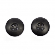 Пуговицы пластик НАТО 11111 цв.черный 27L-17мм, 4 прокола, 1 000 шт