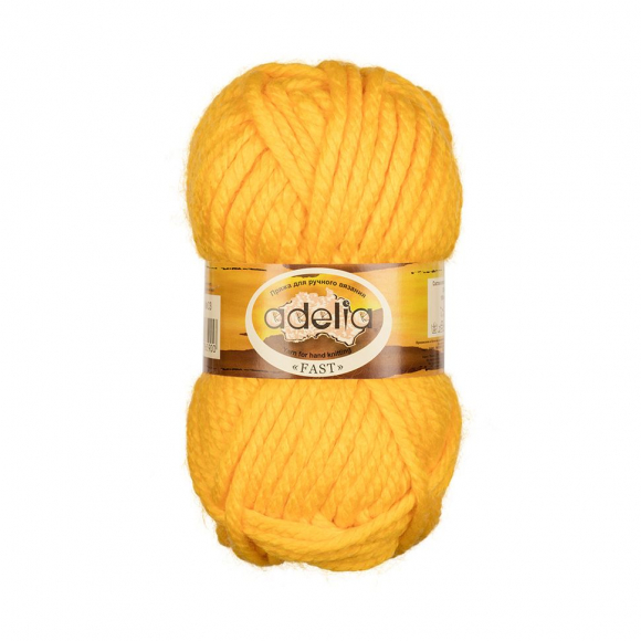 Пряжа ADELIA FAST (78% акрил, 22% шерсть) 3х150г/45м цв.03 желтый