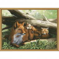 Набор для вышивания мулине НОВА СЛОБОДА арт.СР3223 Рыжее семейство 32х23 см