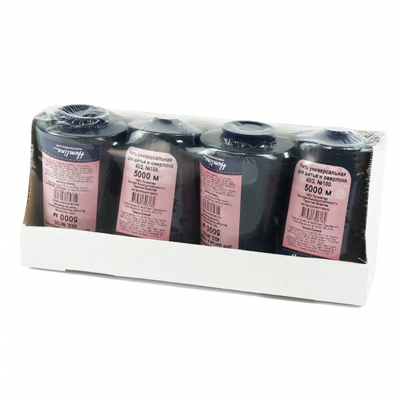 166406_Нить универсальная Hemline для шитья и оверлока, 5000 м 166406_Нить универсальная Hemline для шитья и оверлока, 5000 м