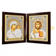 Набор для вышивания бисером НОВА СЛОБОДА арт.СМ7000 Богородица Казанская и Христос Спаситель 7х10 см