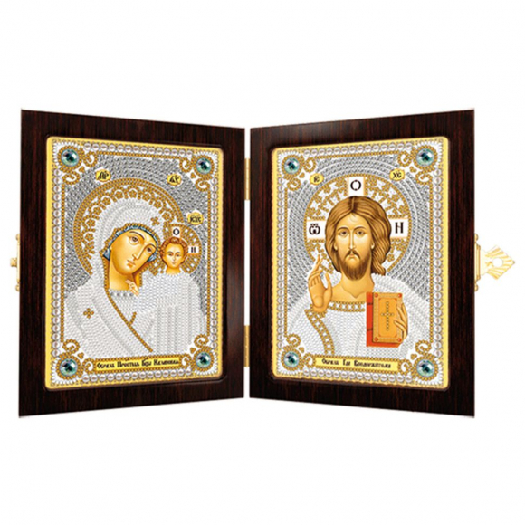 Набор для вышивания бисером НОВА СЛОБОДА арт.СМ7000 Богородица Казанская и Христос Спаситель 7х10 см Набор для вышивания бисером НОВА СЛОБОДА арт.СМ7000 Богородица Казанская и Христос Спаситель 7х10 см