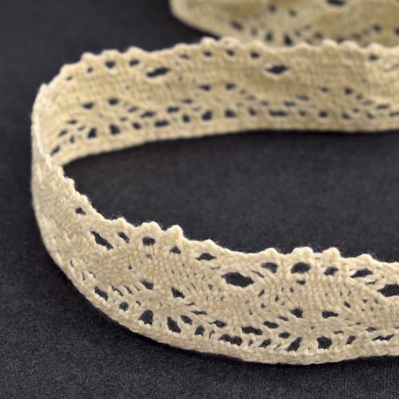 Хлопковое кружево, 26 мм, цвет натуральный