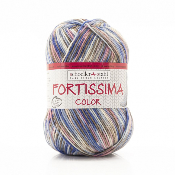 192515_Пряжа Fortissima Socka 4-fach color, 75% шерсть, 25% полиамид, 420 м, 100 г